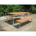 Recycled HDPE outdoor picnic table with bench